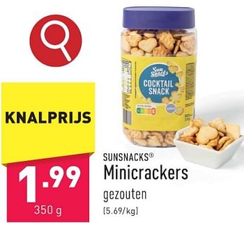 Promoties Minicrackers - Sunsnacks - Geldig van 05/02/2024 tot 10/02/2024 bij Aldi