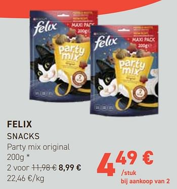 Promoties Felix snacks - Purina - Geldig van 31/01/2024 tot 11/02/2024 bij Tom&Co