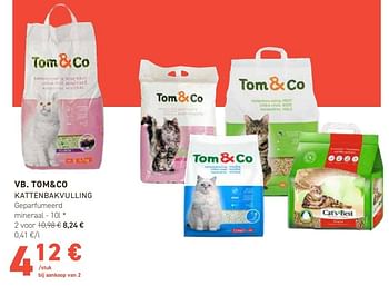 Promoties Tom+co kattenbakvulling - Huismerk - Tom & Co - Geldig van 31/01/2024 tot 11/02/2024 bij Tom&Co