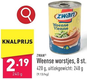 Promoties Weense worstjes - Zwan - Geldig van 05/02/2024 tot 10/02/2024 bij Aldi