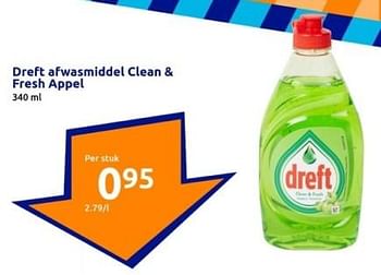 Promotions Dreft affwasmiddel clean + fresh appel - Dreft - Valide de 31/01/2024 à 06/02/2024 chez Action