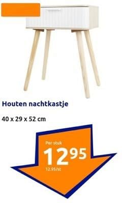 Promoties Houten nachtkastje - Huismerk - Action - Geldig van 31/01/2024 tot 06/02/2024 bij Action