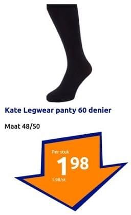 Promoties Kate legwear panty 60 denier - kate - Geldig van 31/01/2024 tot 06/02/2024 bij Action