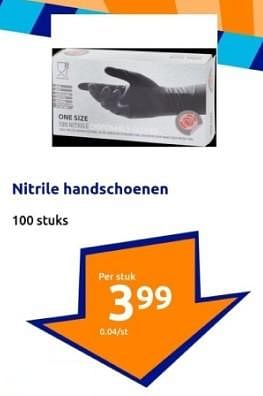 Promoties Nitrile handschoenen - Huismerk - Action - Geldig van 31/01/2024 tot 06/02/2024 bij Action