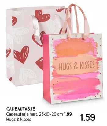 Promoties Cadeautasje hugs + kisses - Huismerk - Xenos - Geldig van 28/01/2024 tot 11/02/2024 bij Xenos
