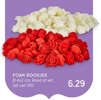 Promoties Foam roosjes - Huismerk - Xenos - Geldig van 28/01/2024 tot 11/02/2024 bij Xenos
