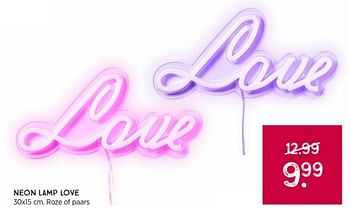 Promoties Neon lamp love - Huismerk - Xenos - Geldig van 28/01/2024 tot 11/02/2024 bij Xenos