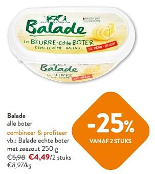 Promoties Balade echte boter met zeezout - Balade - Geldig van 31/01/2024 tot 13/02/2024 bij OKay