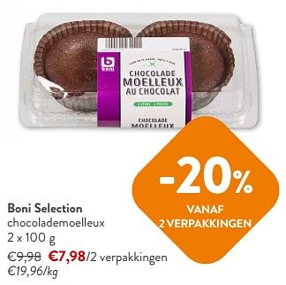 Promoties Boni selection chocolademoelleux - Boni - Geldig van 31/01/2024 tot 13/02/2024 bij OKay