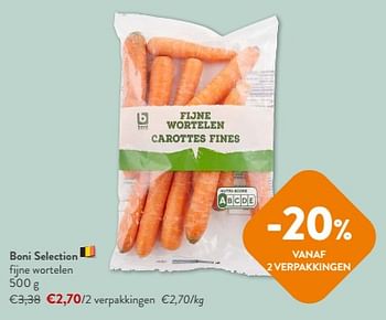Promoties Boni selection fijne wortelen - Boni - Geldig van 31/01/2024 tot 13/02/2024 bij OKay