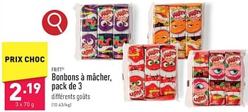 Promotions Bonbons à mâcher - Fritt - Valide de 05/02/2024 à 10/02/2024 chez Aldi