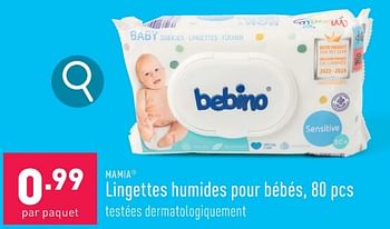 Promotions Lingettes humides pour bébés - Mamia - Valide de 05/02/2024 à 10/02/2024 chez Aldi