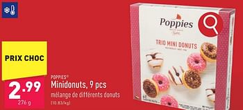Promotions Minidonuts - Poppies - Valide de 05/02/2024 à 10/02/2024 chez Aldi