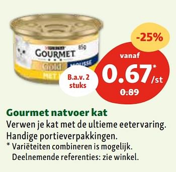 Promoties Gourmet natvoer kat - Purina - Geldig van 07/02/2024 tot 12/02/2024 bij Maxi Zoo