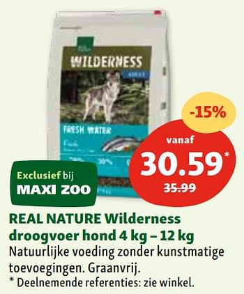 Promoties Real nature wilderness droogvoer hond - Real Nature - Geldig van 07/02/2024 tot 12/02/2024 bij Maxi Zoo