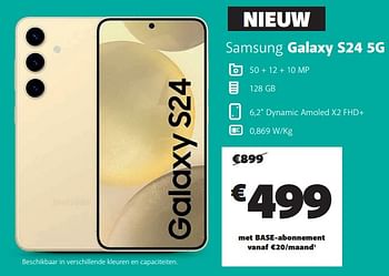 Promoties Samsung galaxy s24 5g - Samsung - Geldig van 01/02/2024 tot 29/02/2024 bij Base