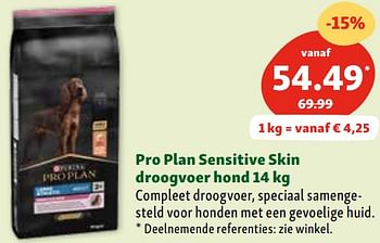 Promoties Pro plan sensitive skin droogvoer hond - Purina - Geldig van 07/02/2024 tot 12/02/2024 bij Maxi Zoo