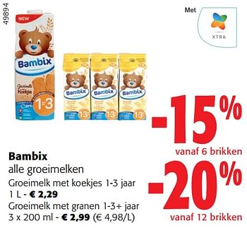 Promotions Bambix alle groeimelken - Bambix - Valide de 31/01/2024 à 13/02/2024 chez Colruyt