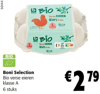 Promotions Boni selection bio verse eieren klasse a - Boni - Valide de 31/01/2024 à 13/02/2024 chez Colruyt