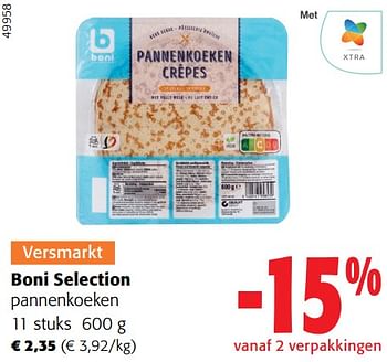 Promoties Boni selection pannenkoeken - Boni - Geldig van 31/01/2024 tot 13/02/2024 bij Colruyt