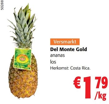 Promoties Del monte gold ananas - Del Monte - Geldig van 31/01/2024 tot 13/02/2024 bij Colruyt