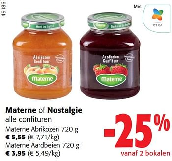 Promoties Materne of nostalgie alle confituren - Huismerk - Colruyt - Geldig van 31/01/2024 tot 13/02/2024 bij Colruyt