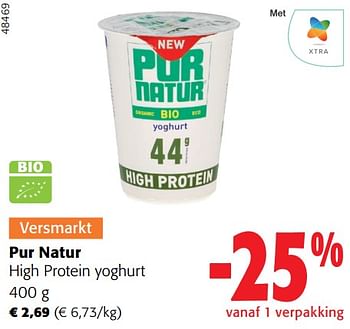 Promoties Pur natur high protein yoghurt - Pur Natur - Geldig van 31/01/2024 tot 13/02/2024 bij Colruyt