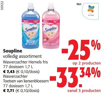 Promoties Soupline volledig assortiment - Soupline - Geldig van 31/01/2024 tot 13/02/2024 bij Colruyt