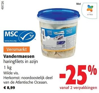 Promoties Vandermaesen haringfilets in azijn - Vandermaesen - Geldig van 31/01/2024 tot 13/02/2024 bij Colruyt