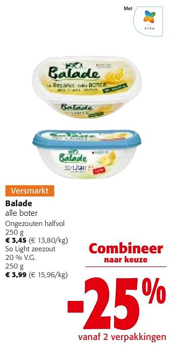 Promoties Balade alle boter - Balade - Geldig van 31/01/2024 tot 13/02/2024 bij Colruyt