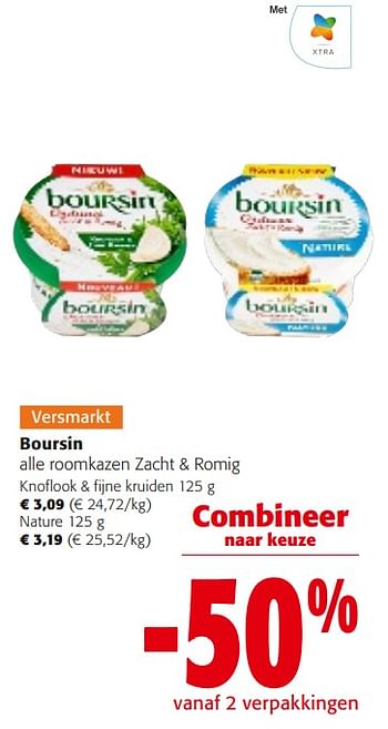 Promoties Boursin alle roomkazen zacht + romig - Boursin - Geldig van 31/01/2024 tot 13/02/2024 bij Colruyt