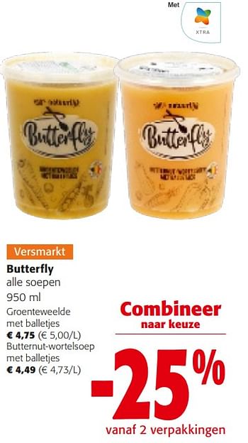 Promoties Butterfly alle soepen - Butterfly - Geldig van 31/01/2024 tot 13/02/2024 bij Colruyt