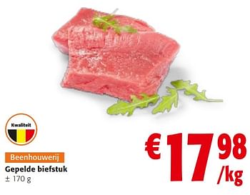 Promoties Gepelde biefstuk - Huismerk - Colruyt - Geldig van 31/01/2024 tot 13/02/2024 bij Colruyt