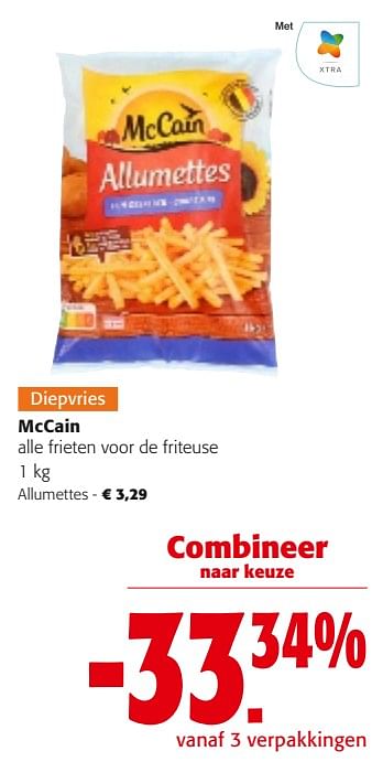 Promoties Mccain frieten voor de friteuse allumettes - Mc Cain - Geldig van 31/01/2024 tot 13/02/2024 bij Colruyt