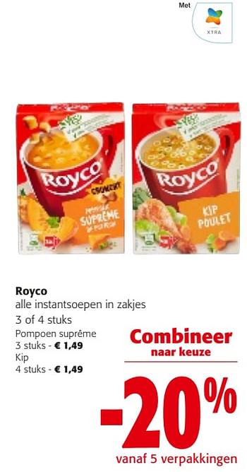Promotions Royco alle instantsoepen - Royco - Valide de 31/01/2024 à 13/02/2024 chez Colruyt