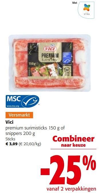 Promoties Vici premium surimisticks - Vici - Geldig van 31/01/2024 tot 13/02/2024 bij Colruyt