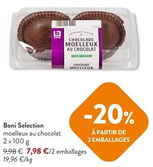Promotions Boni selection moelleux au chocolat - Boni - Valide de 31/01/2024 à 13/02/2024 chez OKay