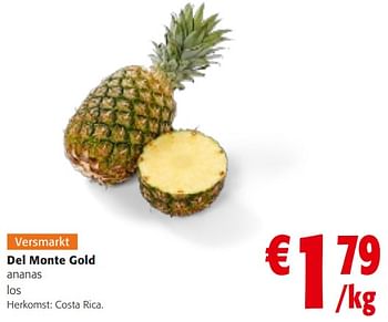Promoties Del monte gold ananas - Del Monte - Geldig van 31/01/2024 tot 13/02/2024 bij Colruyt