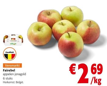 Promoties Fairebel appelen jonagold - Fairebel - Geldig van 31/01/2024 tot 13/02/2024 bij Colruyt