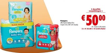 Promoties Pampers luiers baby-dry maat 6 - Pampers - Geldig van 31/01/2024 tot 13/02/2024 bij Colruyt