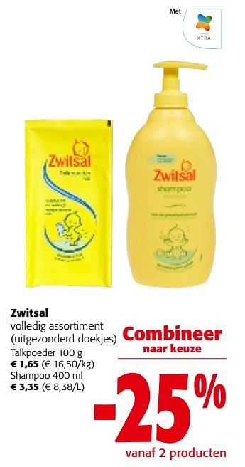 Promoties Zwitsal volledig assortiment - Zwitsal - Geldig van 31/01/2024 tot 13/02/2024 bij Colruyt