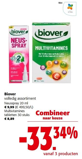 Promoties Biover volledig assortiment - Biover - Geldig van 31/01/2024 tot 13/02/2024 bij Colruyt
