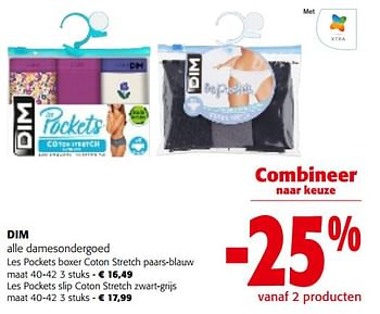 Promoties Dim alle damesondergoed - Dim - Geldig van 31/01/2024 tot 13/02/2024 bij Colruyt