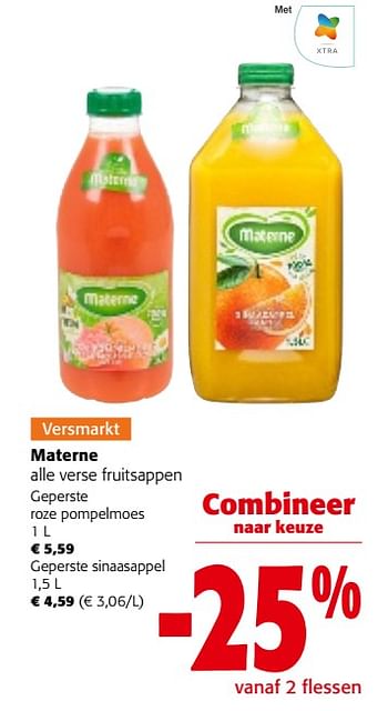 Promoties Materne alle verse fruitsappen - Materne - Geldig van 31/01/2024 tot 13/02/2024 bij Colruyt
