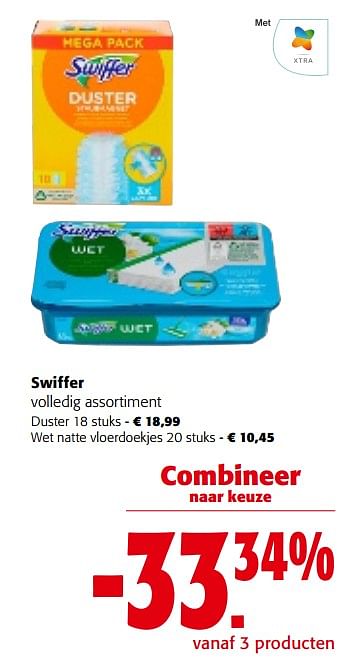 Promoties Swiffer volledig assortiment - Swiffer - Geldig van 31/01/2024 tot 13/02/2024 bij Colruyt