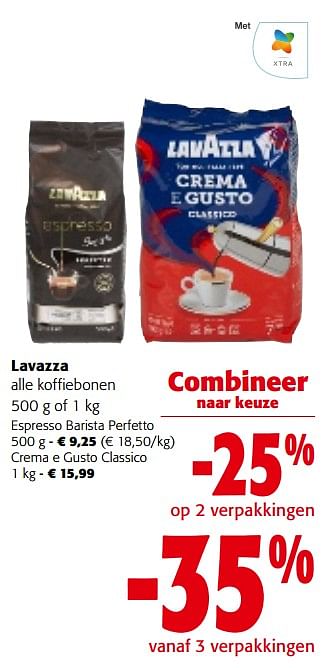 Promoties Lavazza alle koffiebonen - Lavazza - Geldig van 31/01/2024 tot 13/02/2024 bij Colruyt