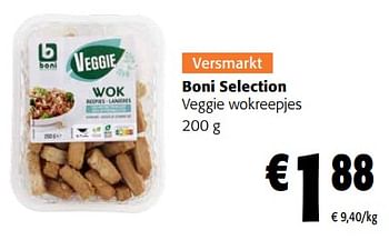 Promotions Boni selection veggie wokreepjes - Boni - Valide de 31/01/2024 à 13/02/2024 chez Colruyt
