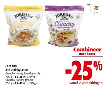 Promoties Jordans alle ontbijtgranen - Jordans - Geldig van 31/01/2024 tot 13/02/2024 bij Colruyt