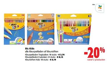 Promoties Bic kids alle kleurpotloden of kleurstiften - BIC - Geldig van 31/01/2024 tot 13/02/2024 bij Colruyt
