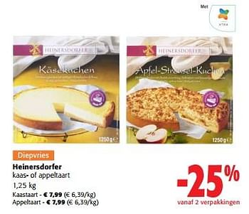 Promoties Heinersdorfer kaas- of appeltaart - Heinersdorfer - Geldig van 31/01/2024 tot 13/02/2024 bij Colruyt
